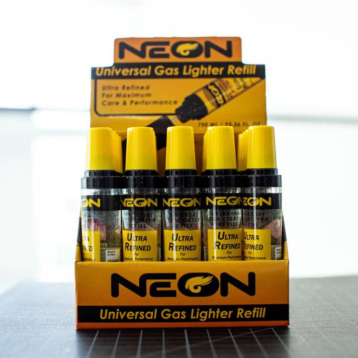 MK Lighter Company - Wholesale Lighter - Neon Butane Universal Gas Lighter Refill 18ml * 20Cans