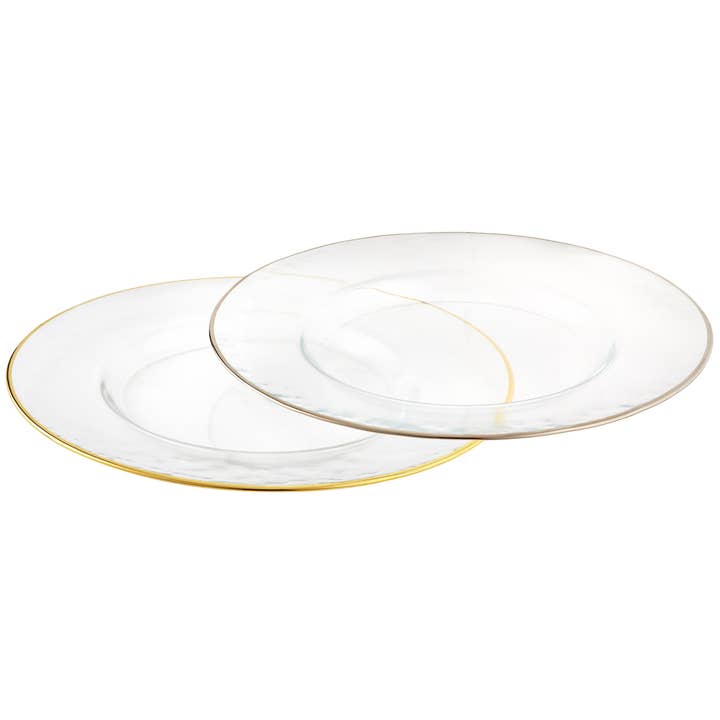 Elegance - Wholesale Charger Plate - Gold Rim Chargers, Set of 42