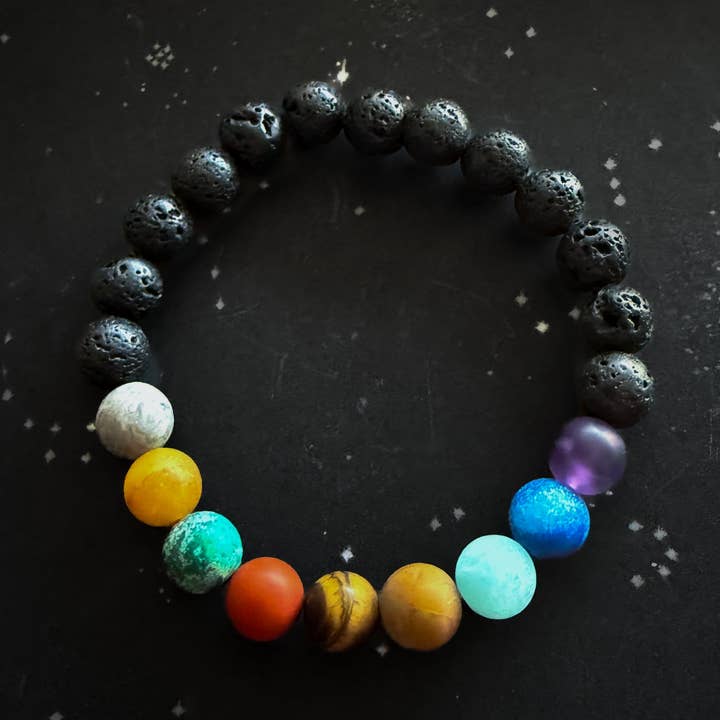Yugen Handmade - Wholesale Beaded Bracelet - Solar System Lava Bead Bracelet0