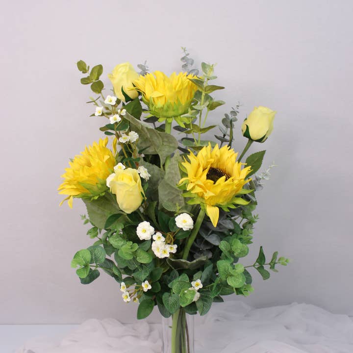 Realistic Artificial Flowers - Wholesale Artificial flowers - Real Touch Sunflower Bouquet '88'0
