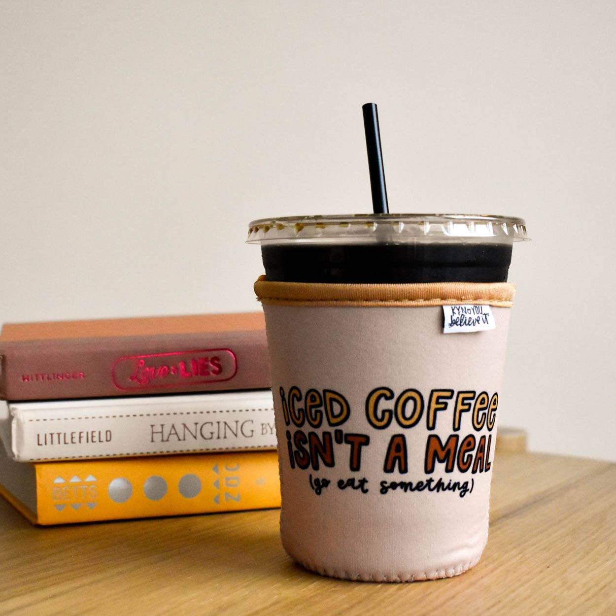 Kyn You Believe It - Wholesale Drink Huggers & Koozies - Iced Coffee Isn't A Meal Drink Sleeve3