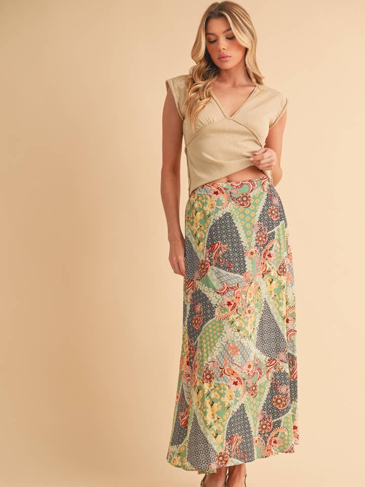 AEMI + CO - Wholesale Skirt - Women's - 773DN Bradyn Print Skirt 3