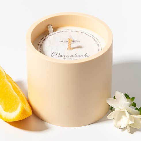 Marrakech - Duftlys med jasmin og appelsinblomst for engroshandel hos Le Migrateur