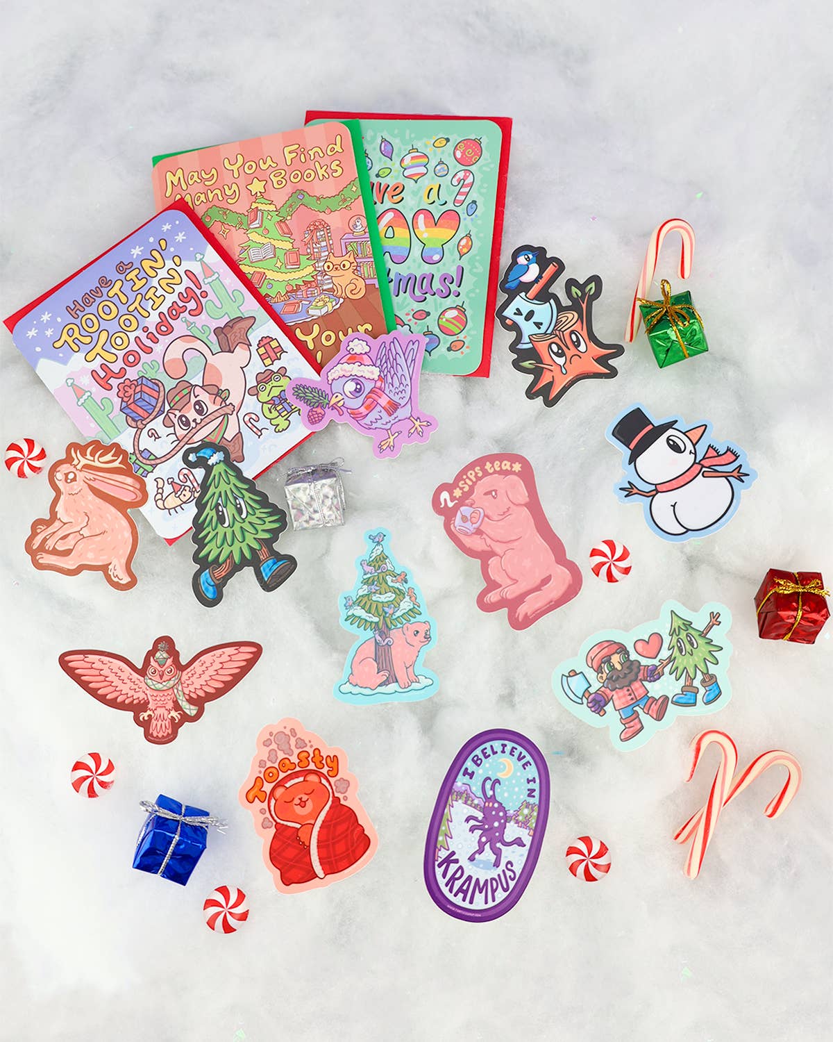 Turtle's Soup - Wholesale Sticker - Jackalope, Mythical, Winter, Christmas, Vinyl Sticker2