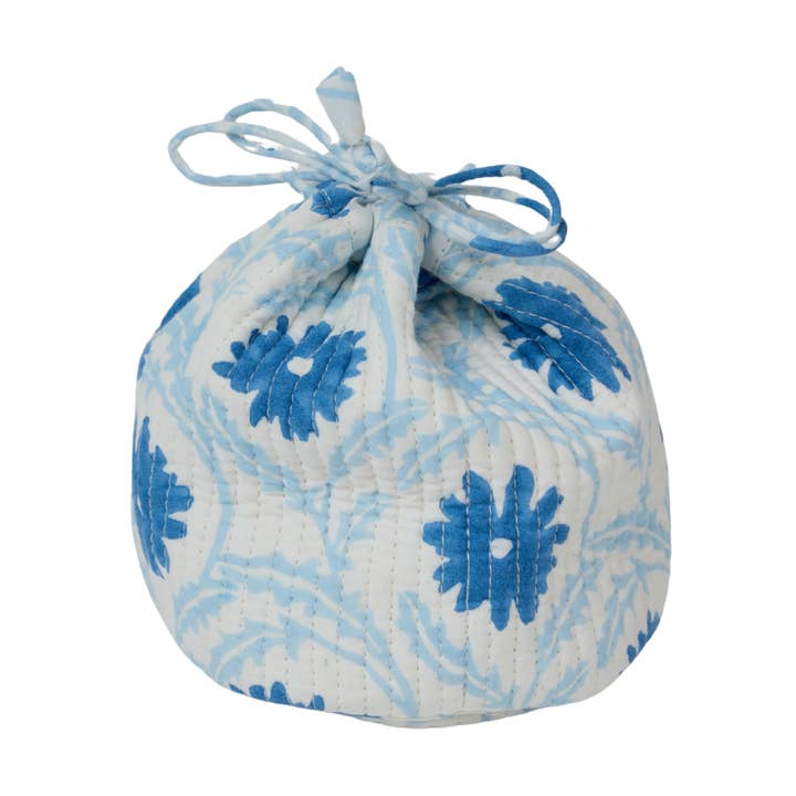 Marguerite Jewelry Pouch, Cobalt for wholesale by MAISON POIRE