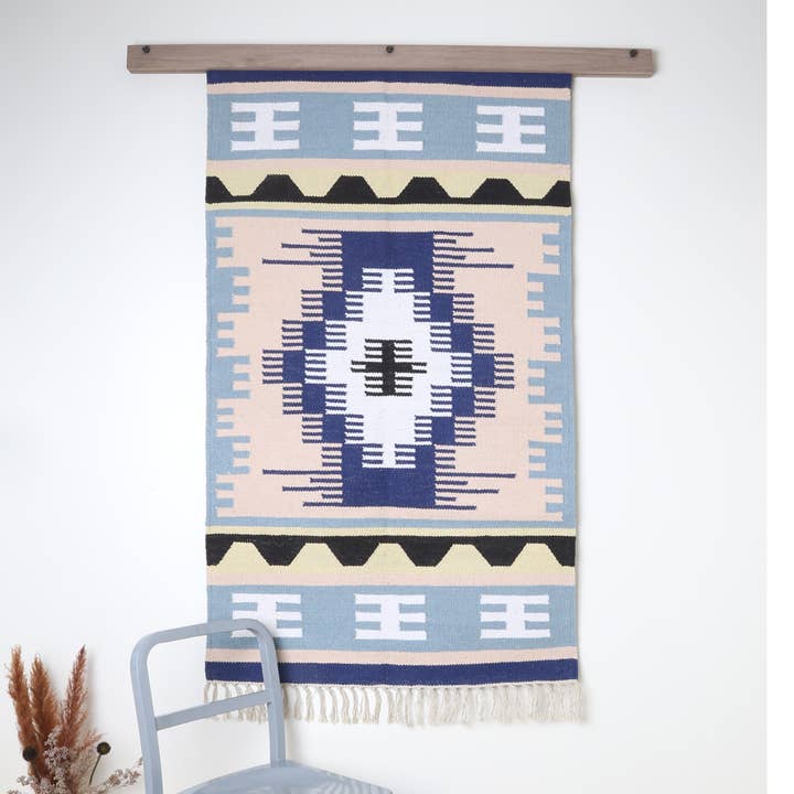 Ankara bomuld fladvævet tæppe 3x5 / 85 $ for engroshandel hos CLM Enterprises / Home of the Brave NYC