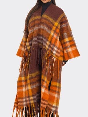 Zonsondergang Kimono Ruit voor wholesale door ImMore CurVy Boutique