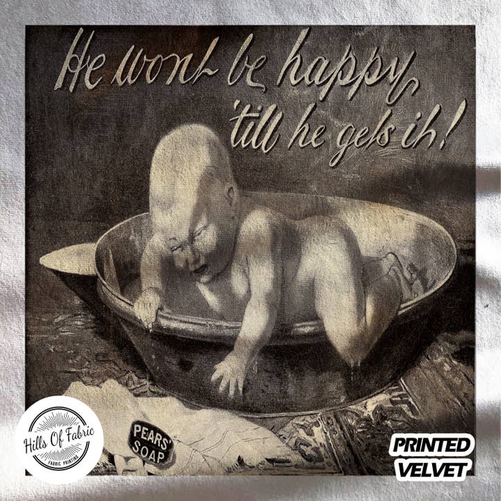 Pears Soap Happy Baby - Printed Fabric Panel for wholesale by Hills Of Fabric