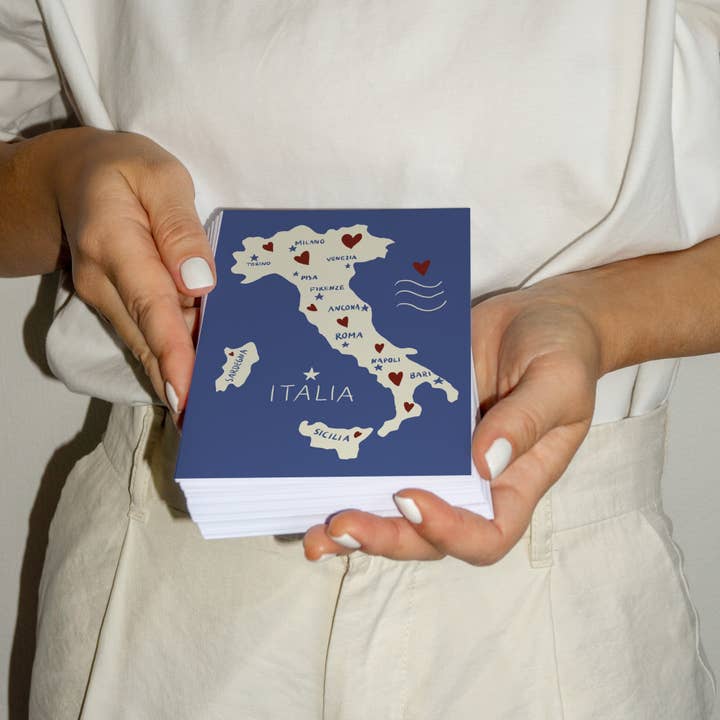 Studio Dolci - Wholesale Postcard - POSTCARD ITALY MAP4