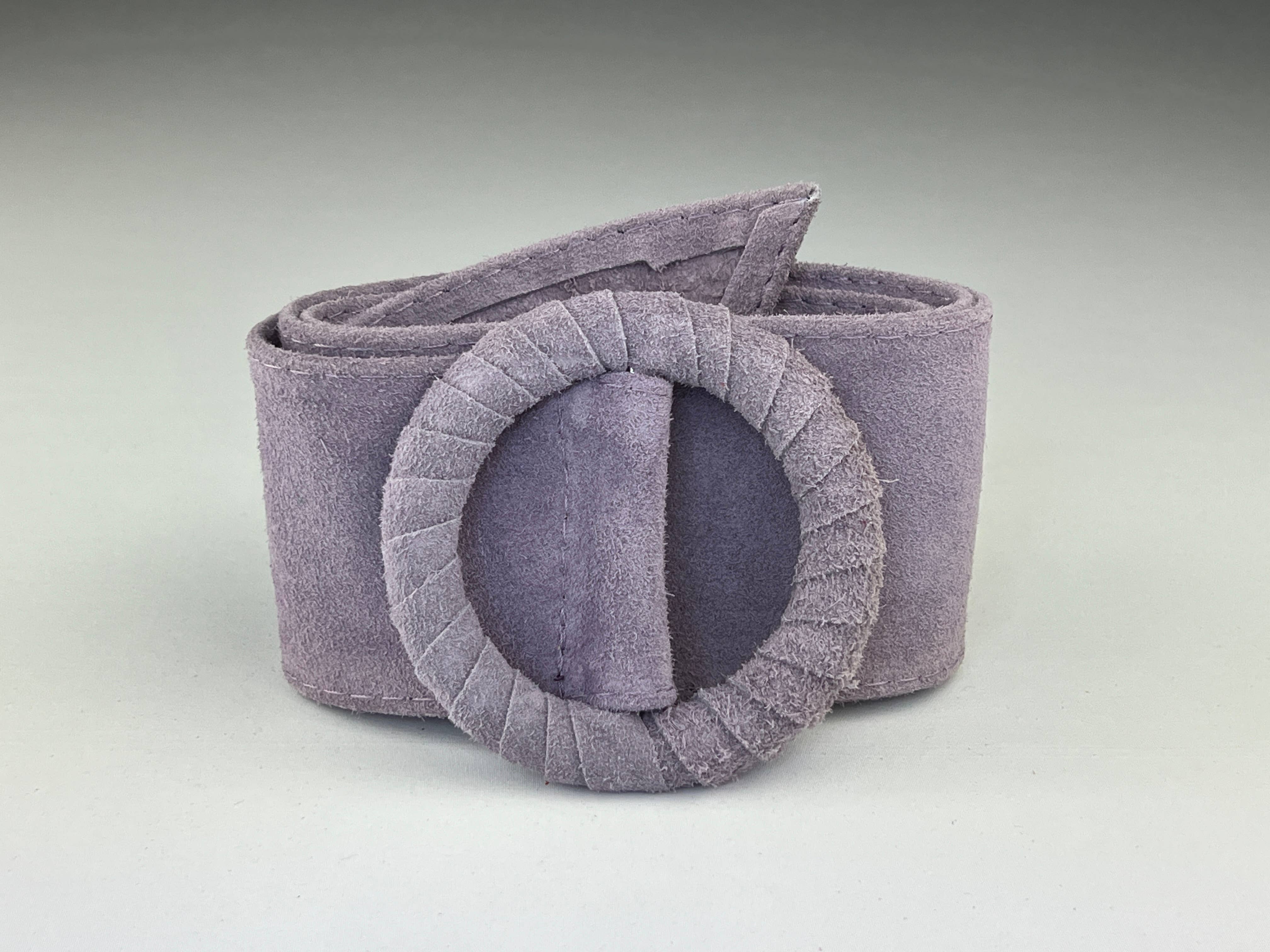 L'Emotion - Venta al por mayor Cinturón - Mujer - Cinturón ancho de cuero con hebilla redonda forrada tono sobre tono13