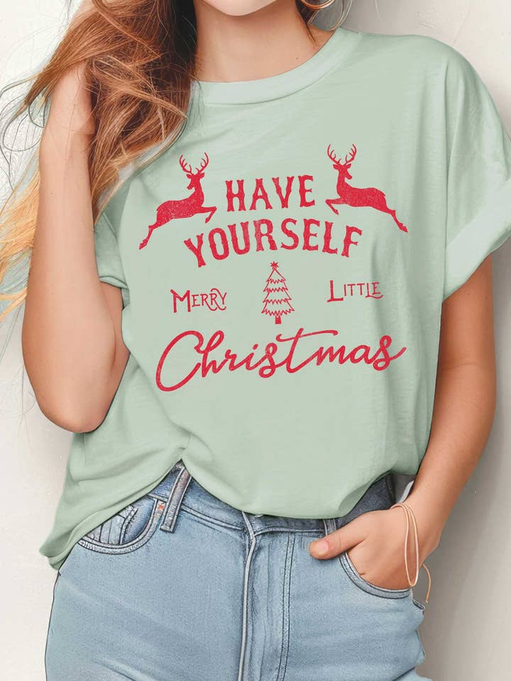 HAVE YOURSELF A MERRY LITTLE CHRISTMAS PUFF GRAPHIC TSHIRTS for wholesale by Rustee Clothing