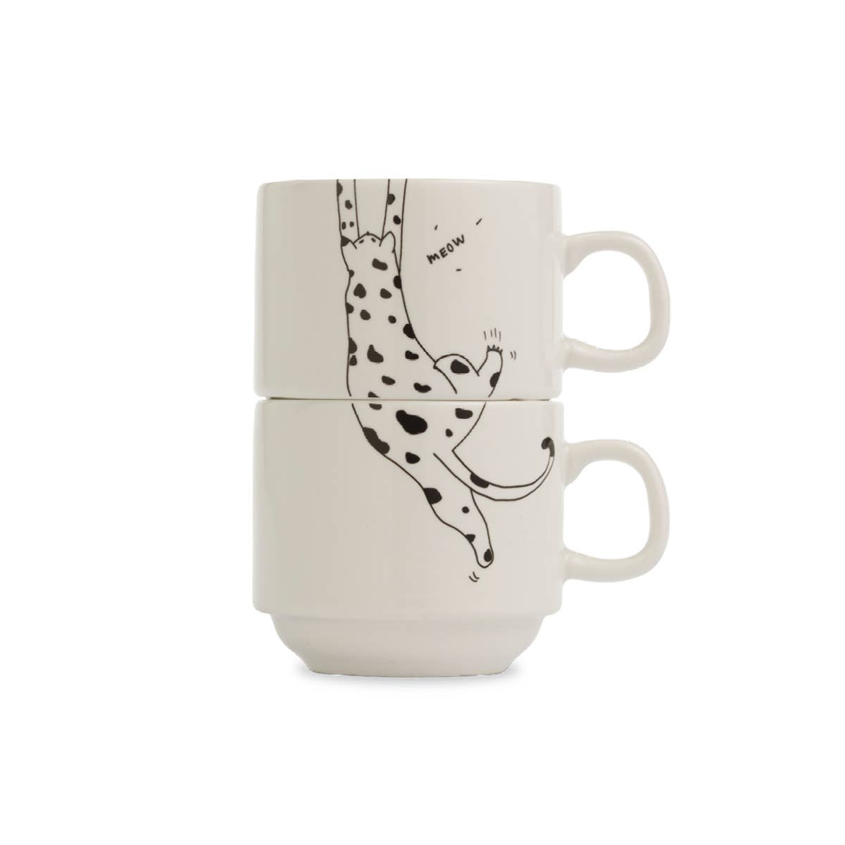 helen b - Wholesale Coffee Mug - stackable mugs meow (set*2)