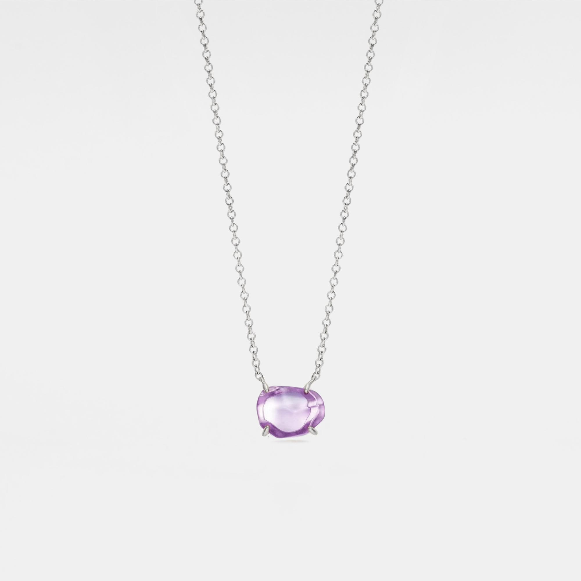 Perimade & Co. LLC - Wholesale Pendant/Charm Necklace - Amethyst Crystal Pendant Necklace in 925 Sterling Silver1