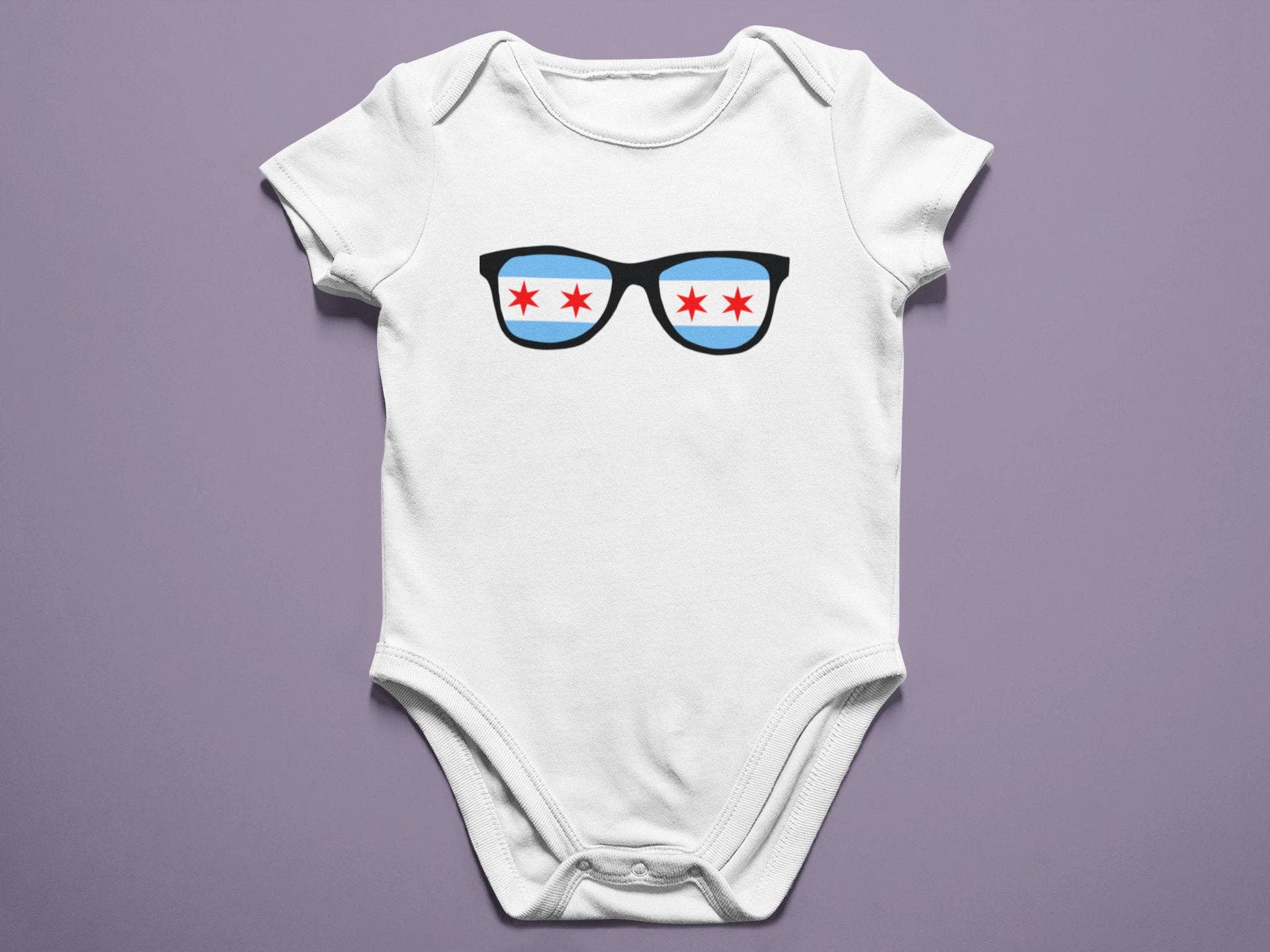 34Designed - Wholesale Bodysuit (Non-Footed) - Baby - Chicago Flag Onesie for Babies!0