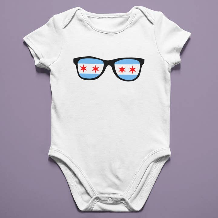Chicago Flag Onesie for Babies! for wholesale by 34Designed