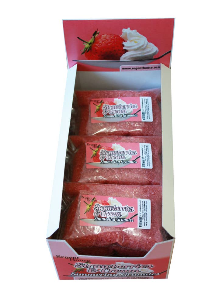 Strawberries & Cream Simmering Granules for wholesale by Regent House