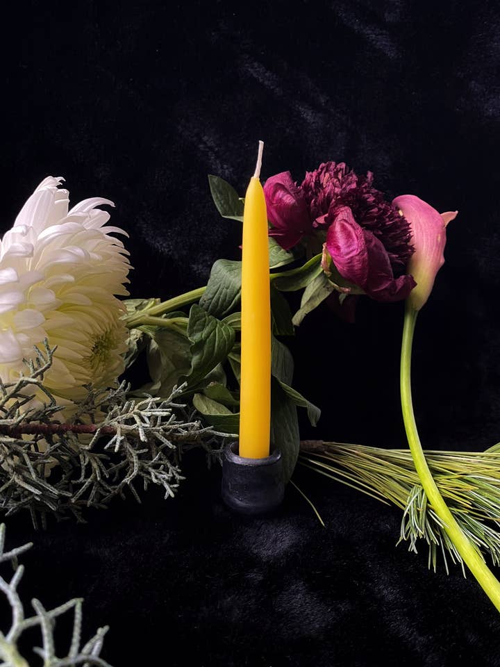 Portacandele in ceramica nera opaca - 6 «- 8" - Taper Size per la vendita all'ingrosso da parte di Keven Craft Rituals LLC