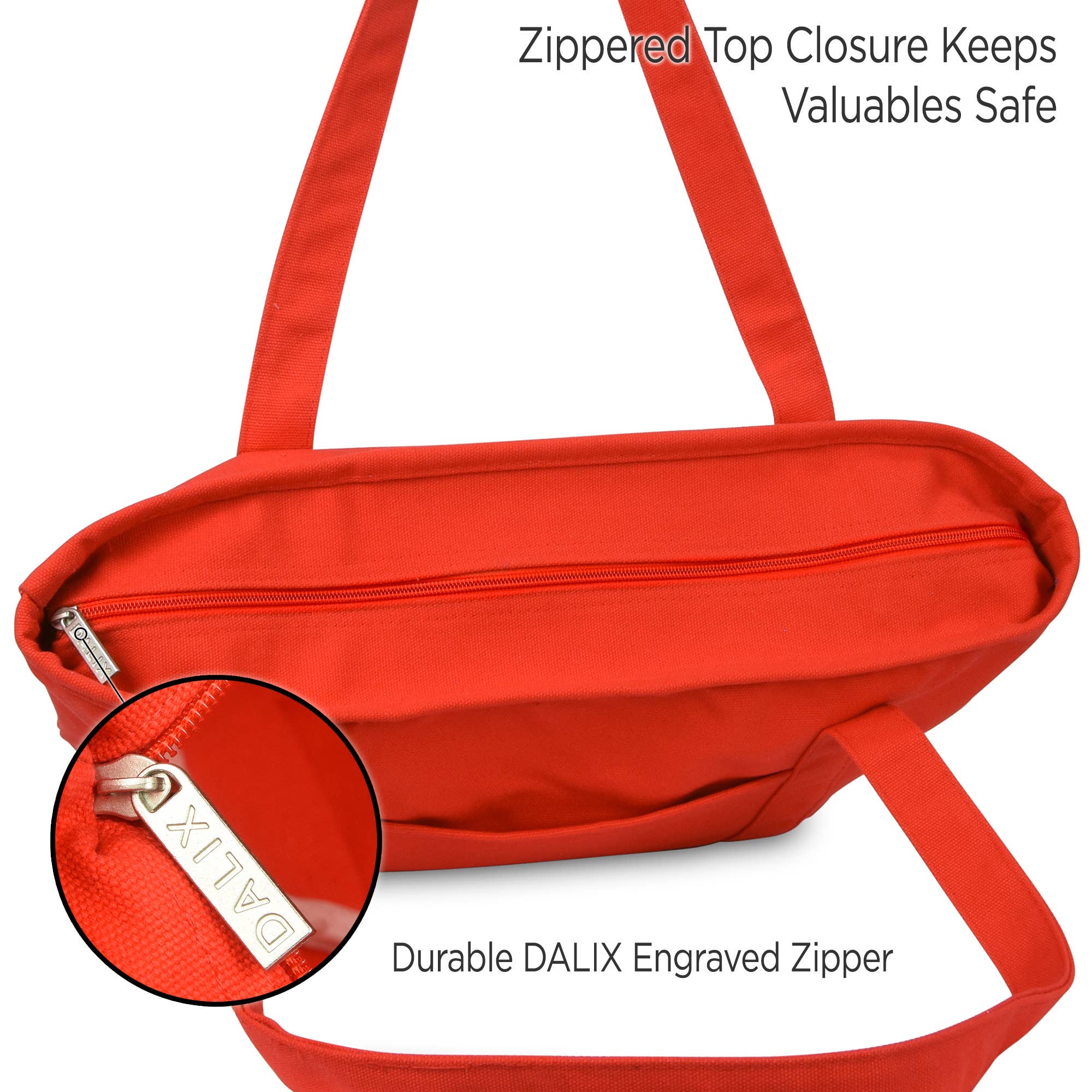 Dalix – wholesale Tote bag – Women's – DALIX 20" Solid Color Cotton Canvas Shopping Tote Bag32