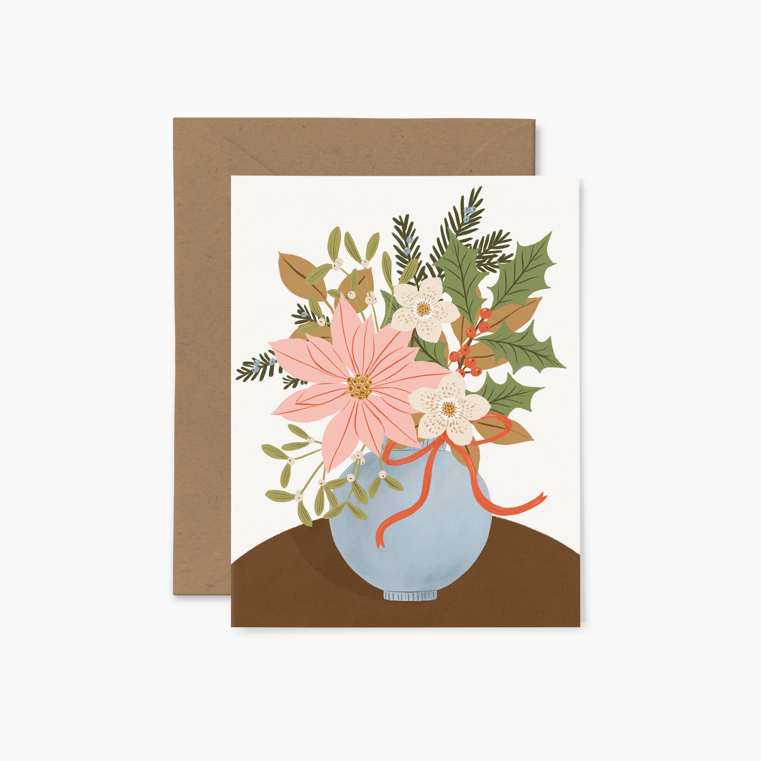 Papier Fleuri Co. - Wholesale Season's Greetings Card - Festive Bouquet | Greeting Card
