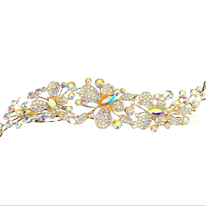 Diacly - Wholesale Hair Clip - Women's - Butterfly Crystal Flower Hair Deco Comb