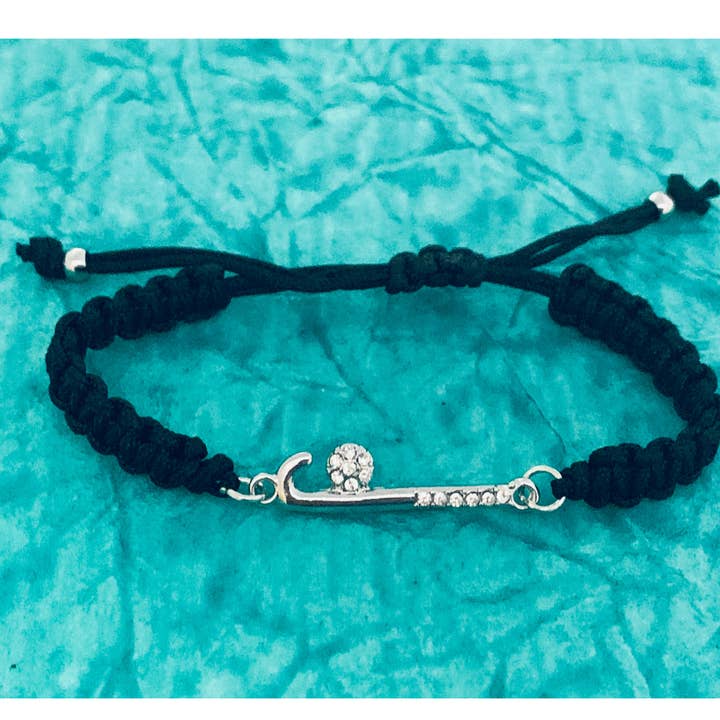 Sportybella – wholesale Charm/dangle bracelet – Field Hockey Stick Rope Bracelet3