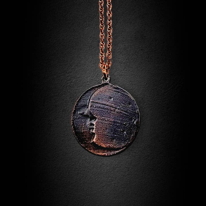MergingMetals - Wholesale Pendant/Charm Necklace - Goodnight Moon Necklace with Lemon Quartz
