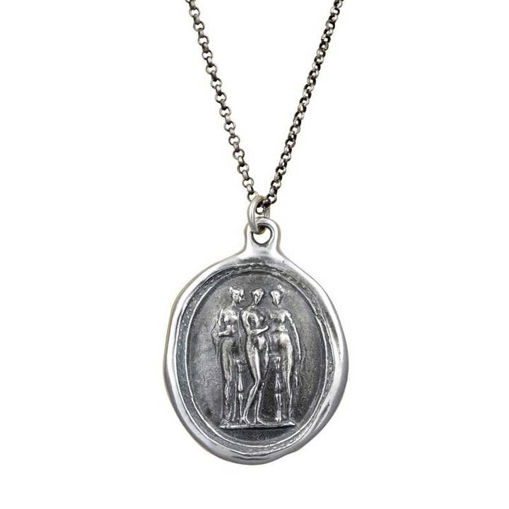 Gratiae The 3 Graces - Wax Seal Necklace for wholesale by Plum and Posey