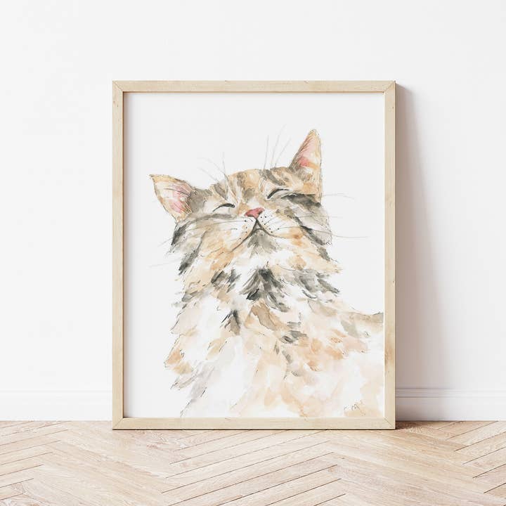 Impression d'art de chat pour la vente par WLDFLWR Studio
