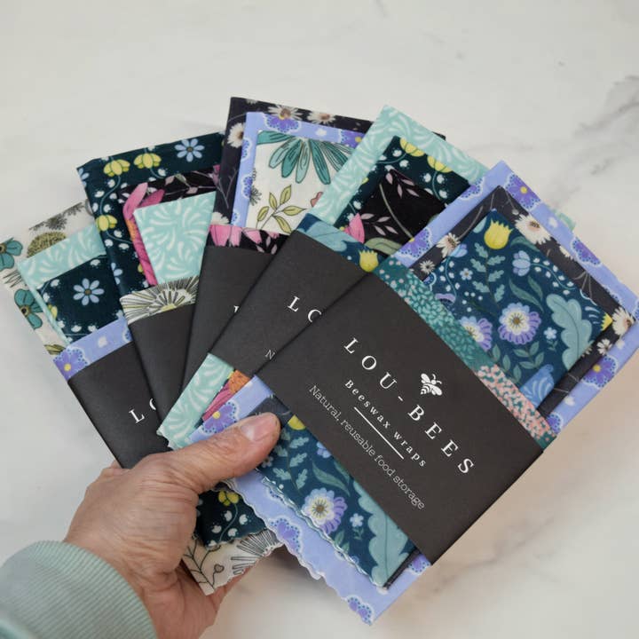 Seasonal Surprise Beeswax Wraps – 4 Pack for wholesale by Lou Bees