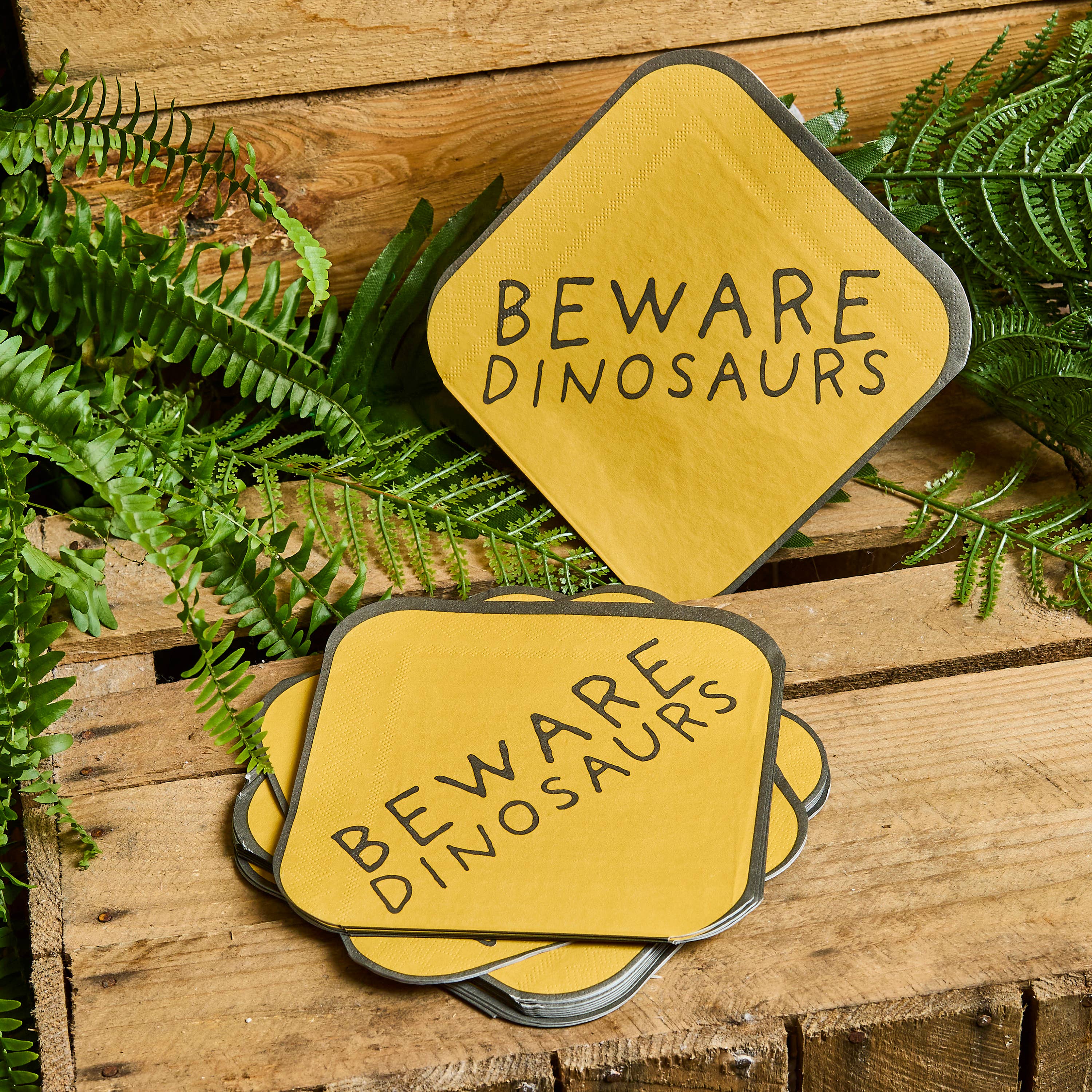 Hootyballoo by Club Green - Wholesale Wegwerpservet - Pas op voor Dinosaurussen Papieren Servetten - Pak van 160