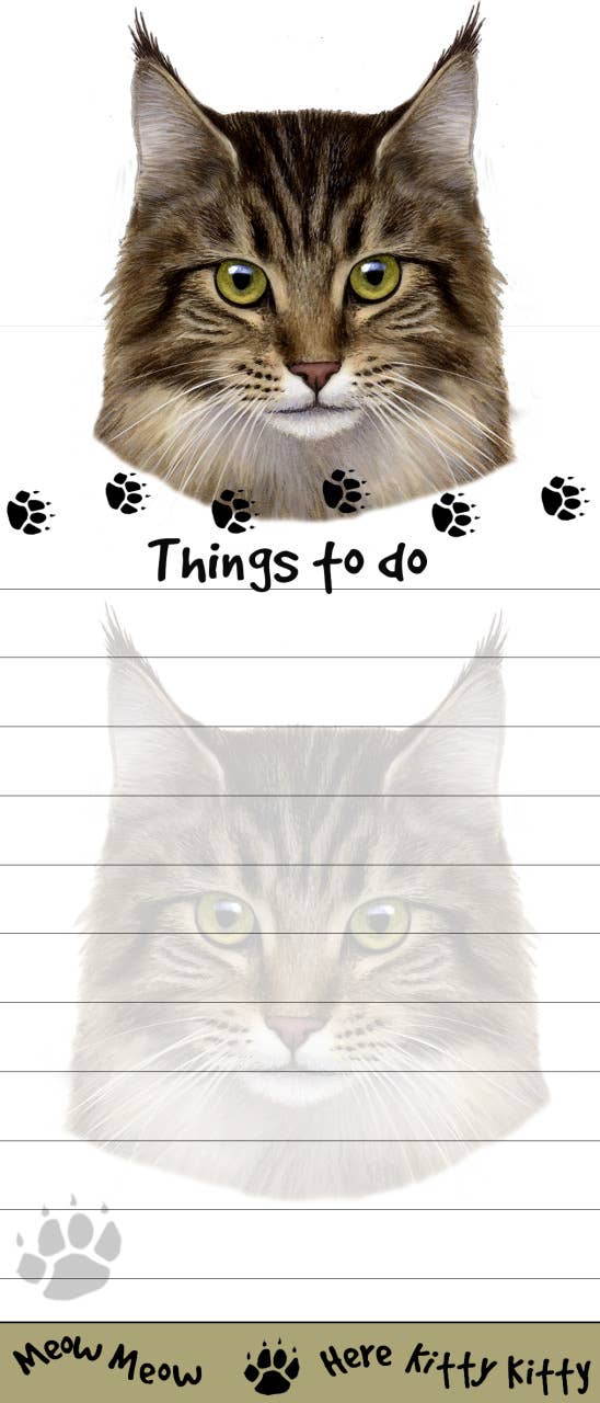 E&S Pets - Wholesale Notepad - Maine Coon cat Magnetic List Pad0