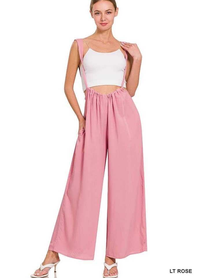 Vanilla Monkey – Engroshandel Jumpsuit - Dame – Vævet jumpsuit med seler og bindebånd samt lommer6