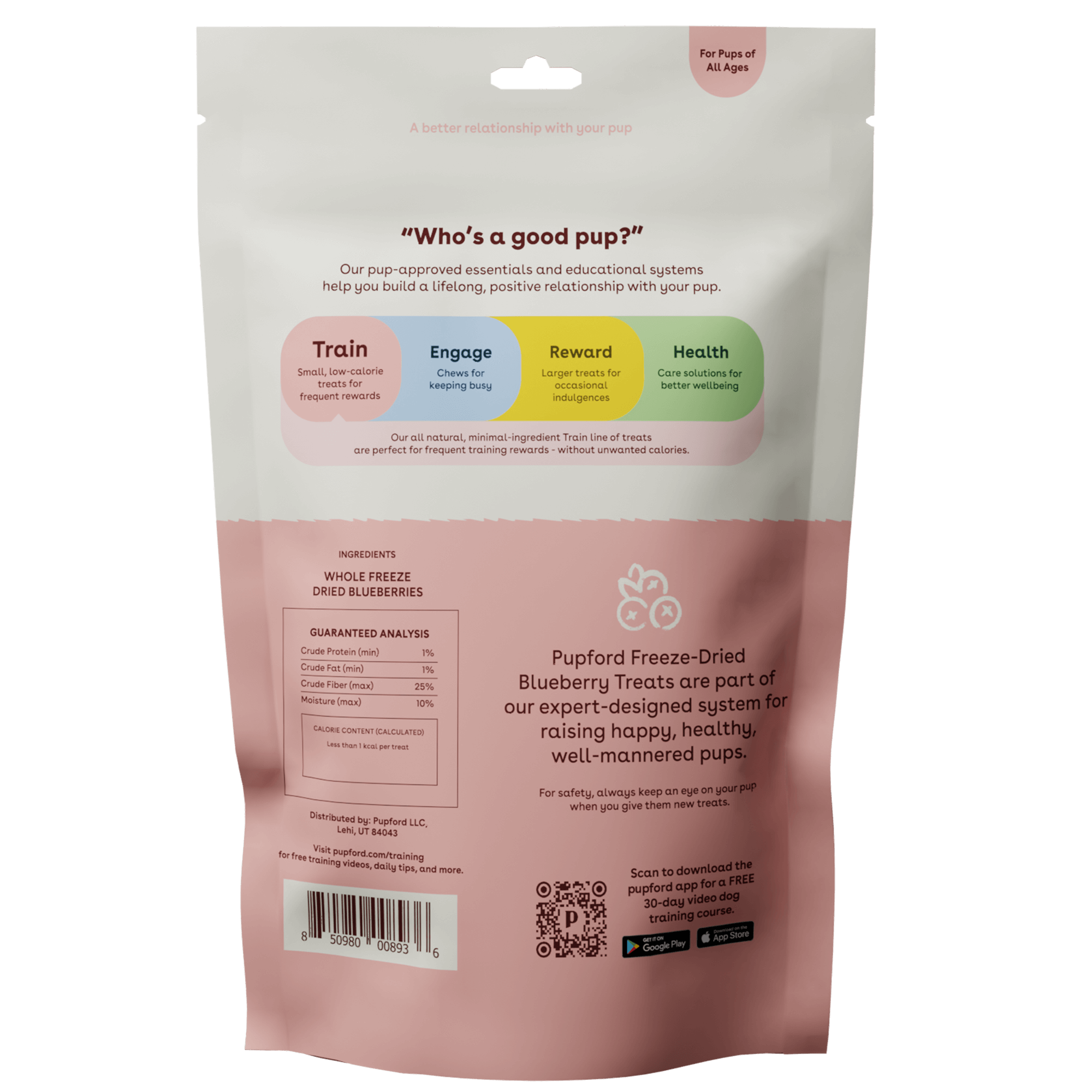 Pupford - Wholesale Pet Treats - Dog - Freeze Dried Blueberry Traning Treats 2oz2