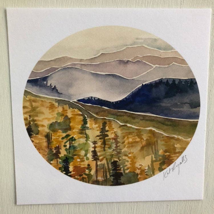 Kat Ryalls - Wholesale Art Print - Blue Ridge Layers Watercolor Print5