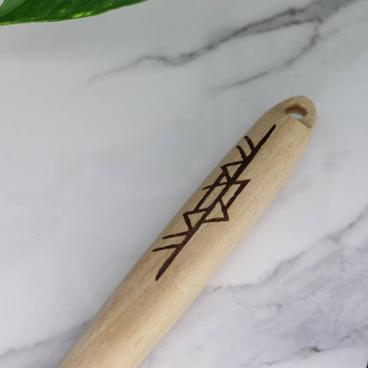 Three Witches Tea Shop - Wholesale Spatula/Turner - Freya Engraved Wooden Spatula