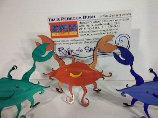 Octopus Adventure by Rebecca Duffy Bush - Wholesale Sculpture - Crab Sculpture - Hand Painted -Small & Medium - Photo Holder4