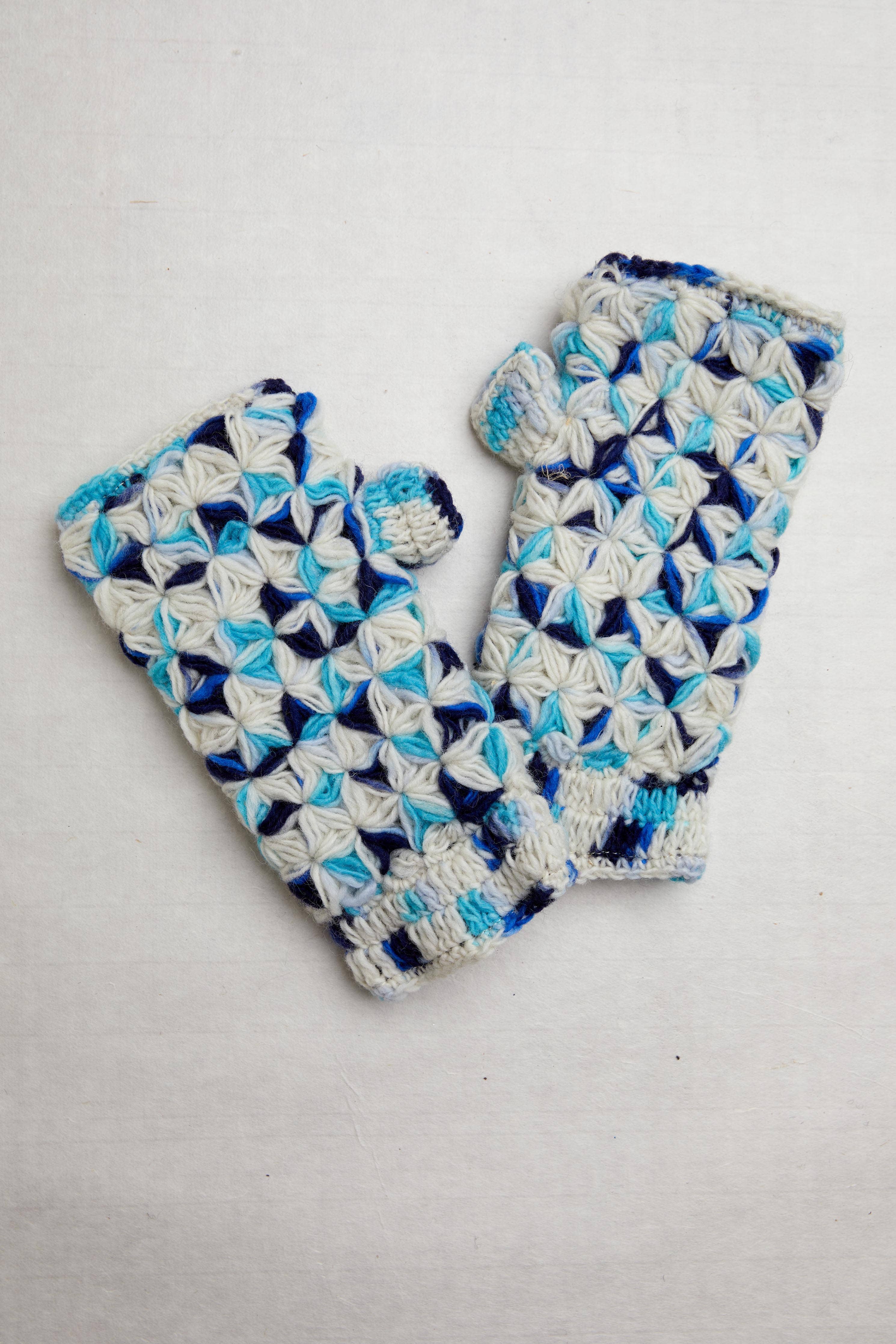 By Many Hands - Wholesale Hand Warmer - Addison Blue Crochet Handwarmers1