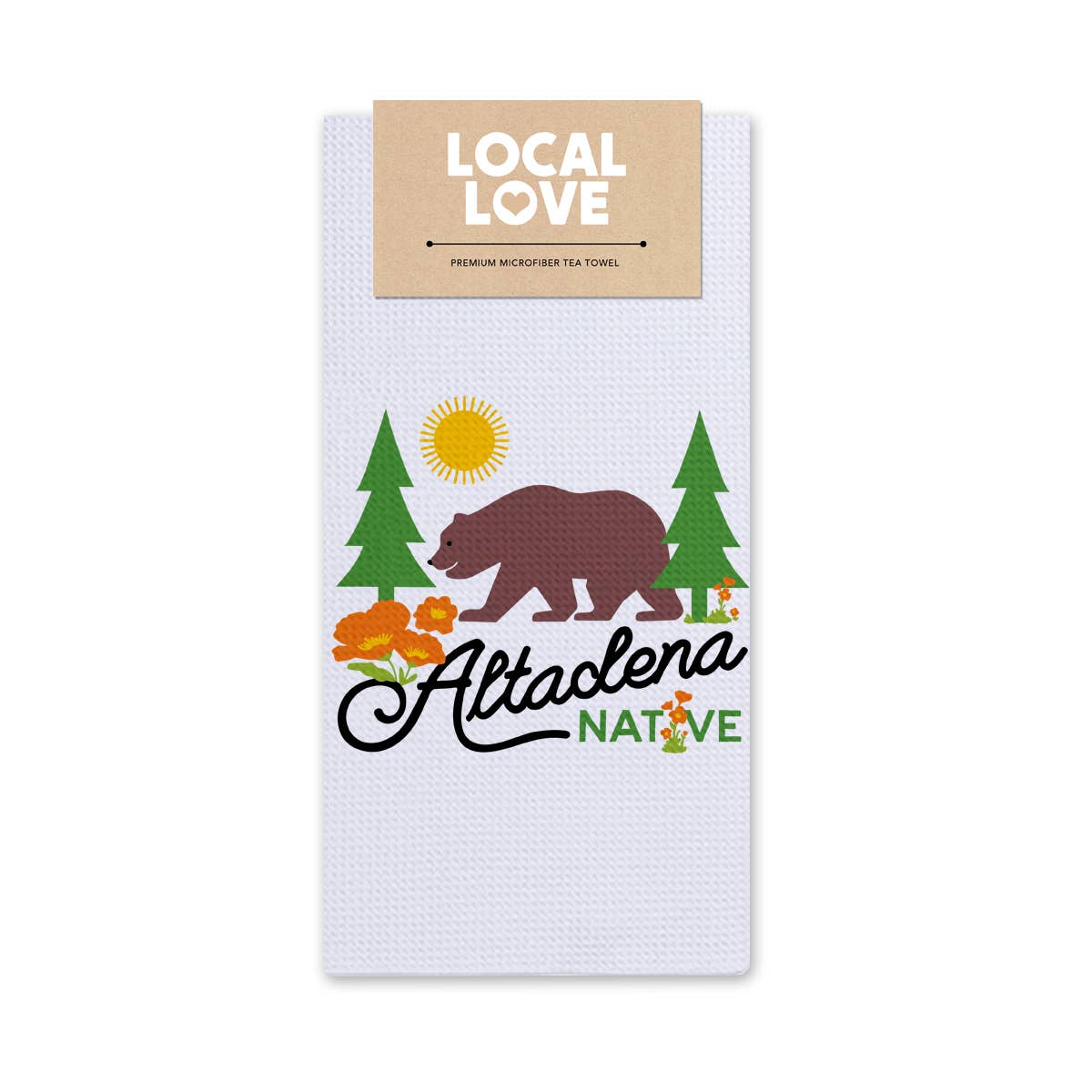 Rock Scissor Paper - Wholesale Tea Towel - Special Order - Altadena Native Bear Tea Towel for Sidecca0