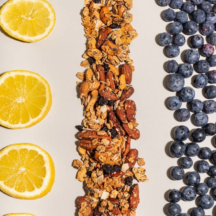 The Hampton Grocer Granola - Wholesale Granola - LIMITED BATCH: Lemon + Dried Blueberry Granola1