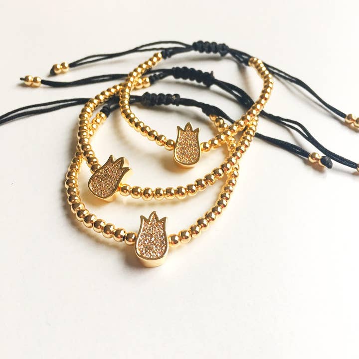 Evileyefavor - Wholesale Charm/dangle bracelet - Gold Evil Eye Bracelet, Adjustable Greek Jewelry8