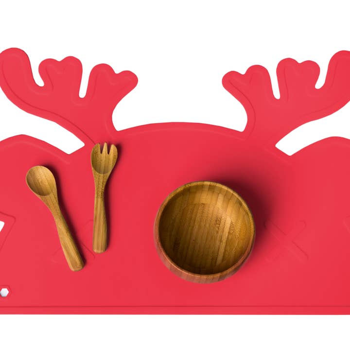 Chief - Set de table pour renne - Rouge pour la vente par BamBamBoom