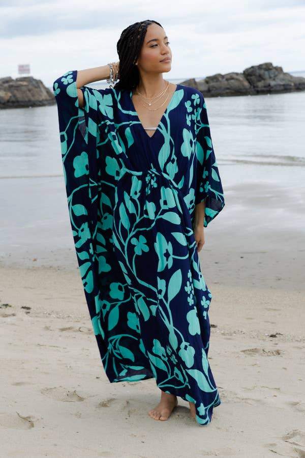 SAACHI - Wholesale Kaftan - Women's - Bold Floral Kaftan Maxi17