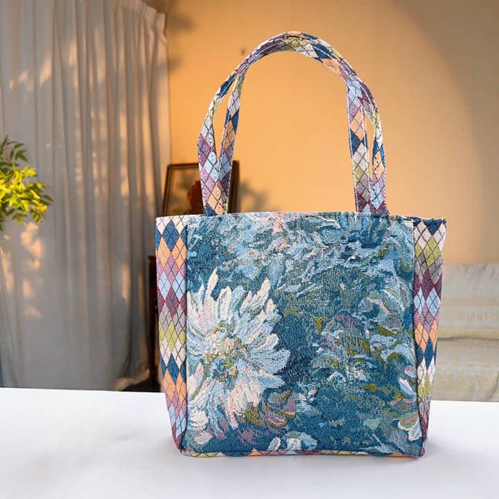 Funkyrel® Atzbranding Limited - Wholesale Tote bag – Women's - Cosbai - Geometric Lace Botanical & Animal Canvas Tote6