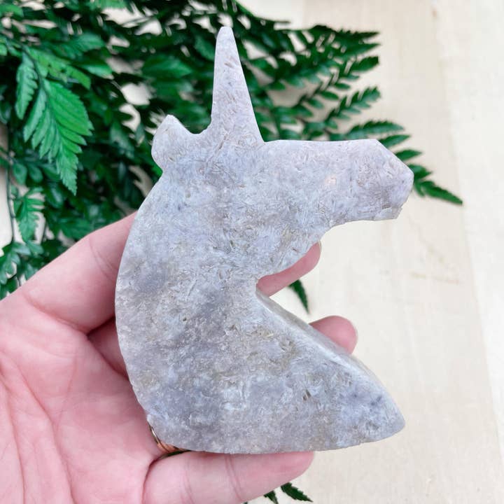 Ewelina Pas Jewelry - Wholesale Spiritual Stone/Crystal - Pink Amethyst Unicorn Carving