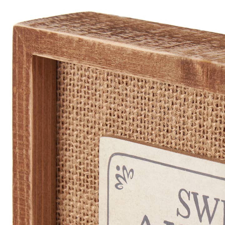 Primitives by Kathy - Wholesale Desk/Tabletop Sign - Sweet Alyssum Inset Box Sign3