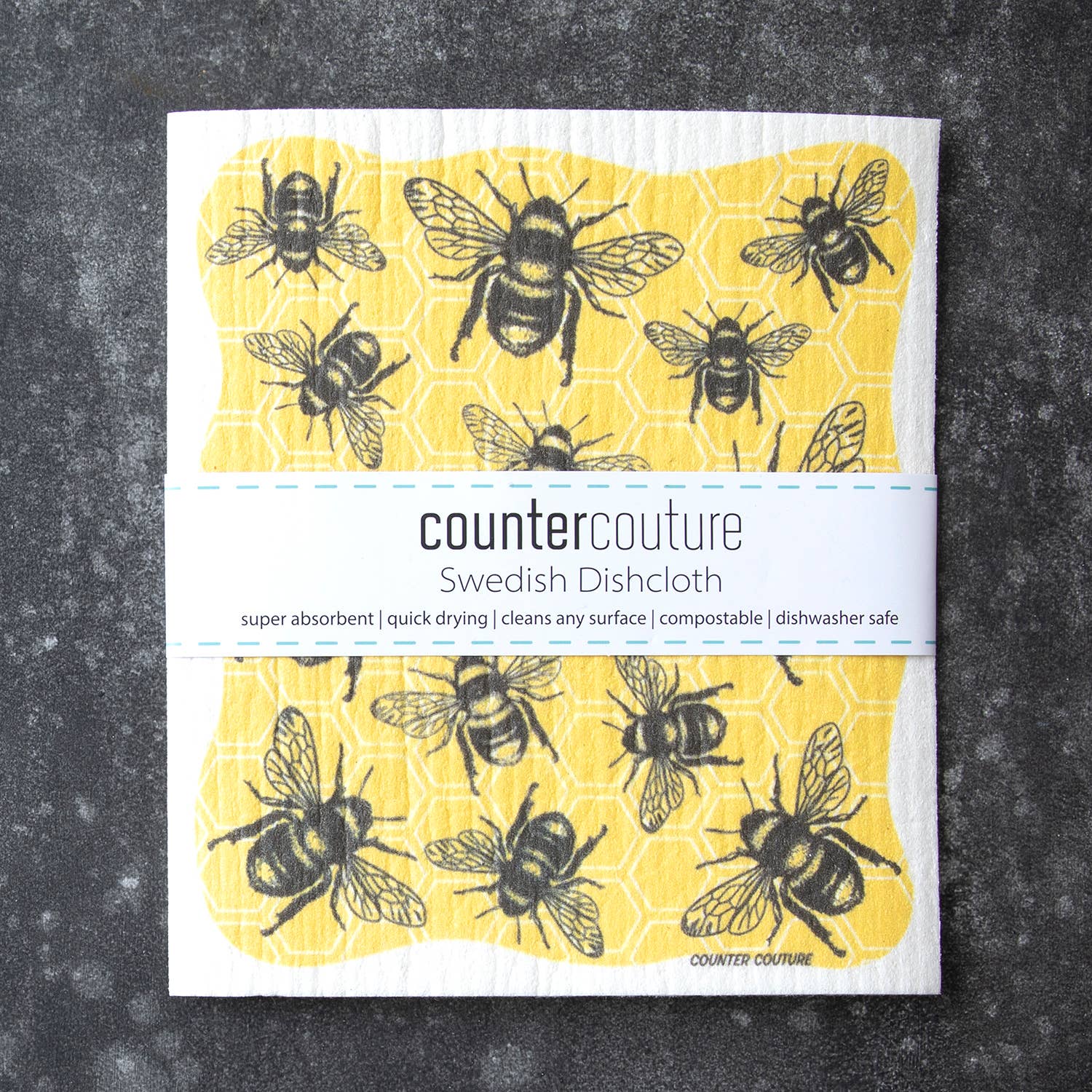 Counter Couture - Wholesale Dishcloth - Bee Swedish Dishcloth - Sponge Cloth1