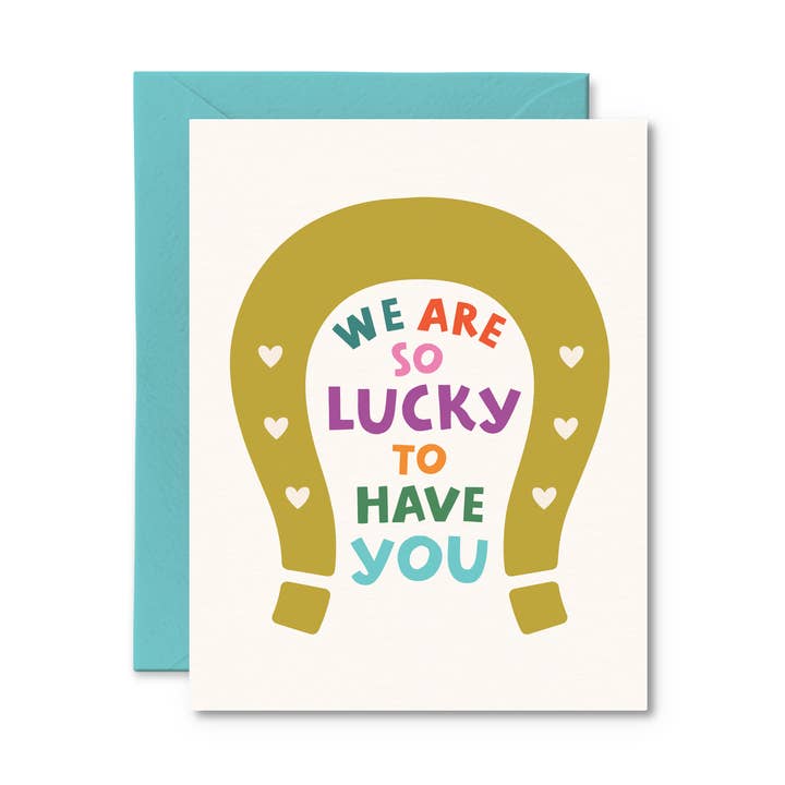 We Are So Lucky To Have You Card - Thank You Card for wholesale by Pretty by Her