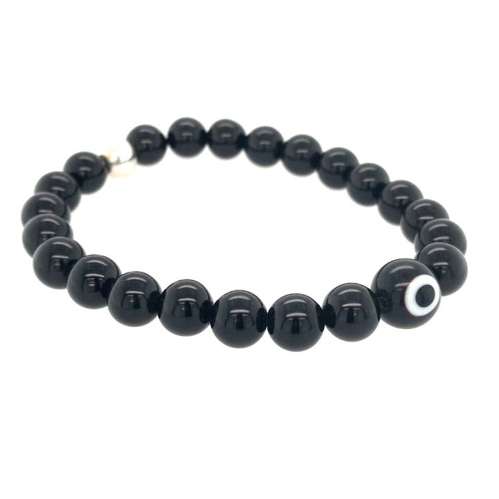 See no evil eye black onyx bracelet for wholesale by Essjai Accessories
