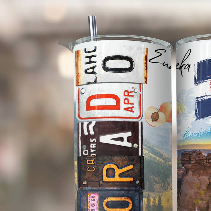 Gobelet en acier inoxydable de 20 oz - États-Unis - Colorado pour la vente par Your Custom Sports