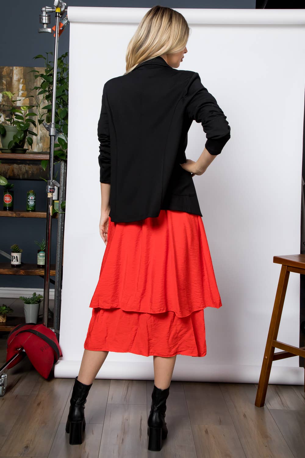 26 International - Wholesale Blazer - Women's - Ponte One Button Front /w Patch Pocket Blazer8